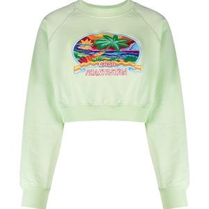 Casablanca crop sweatshirt